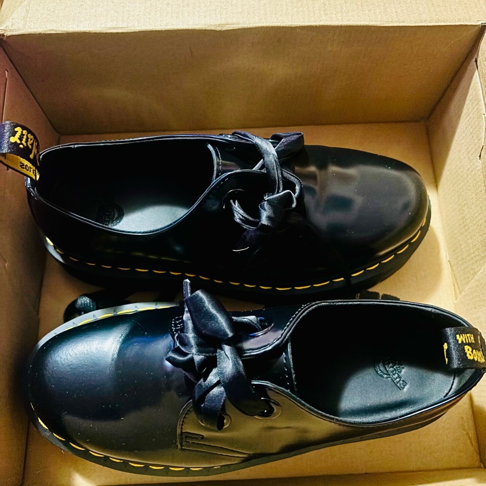 Dr. Martens Black Women Platform Shoes
